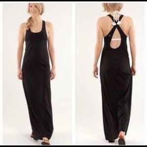 Lululemon Heatwave Black Maxi Dress Size 10